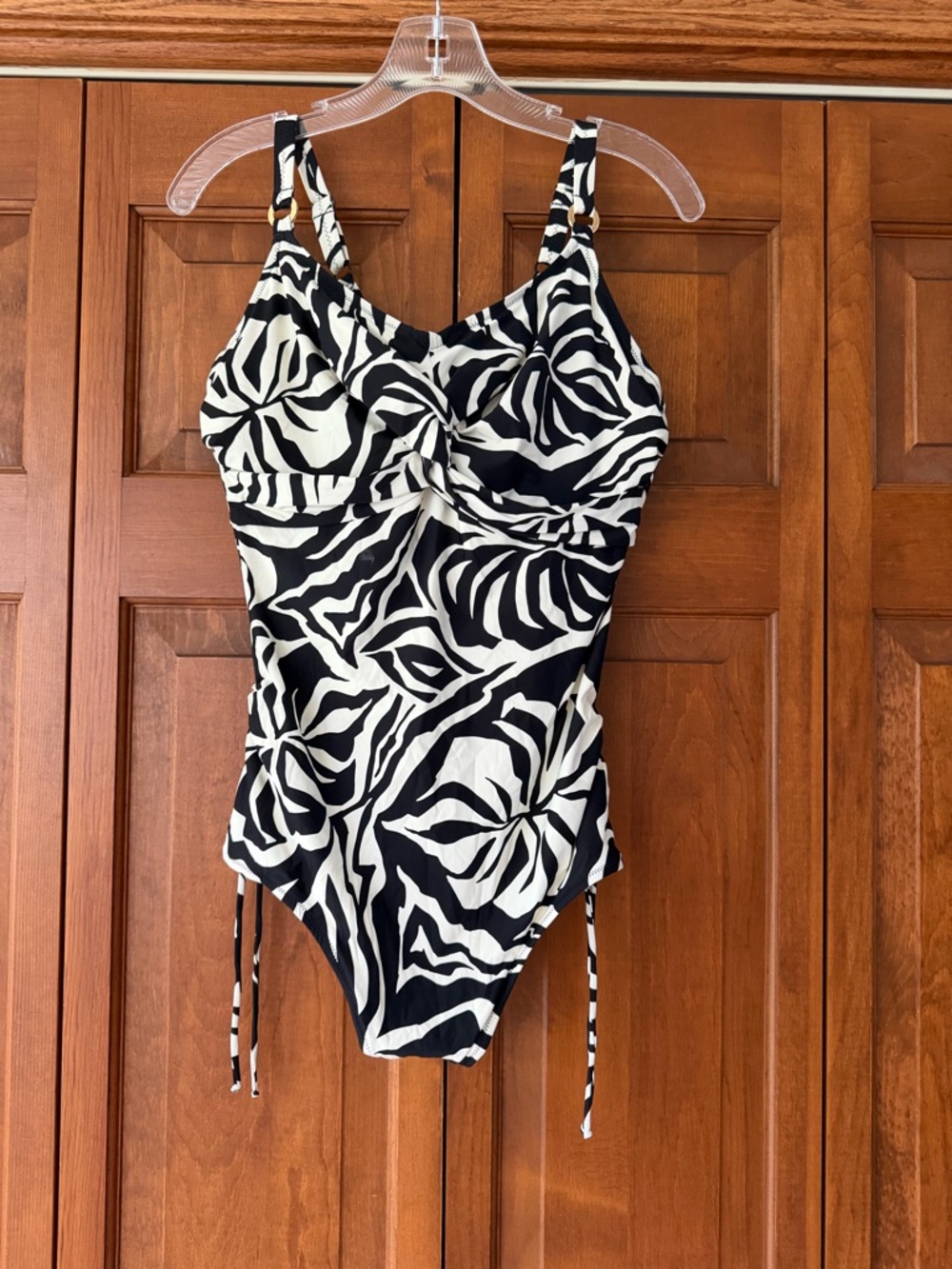 Fantasie Black and White Floral-Print One-Piece Swimsuit